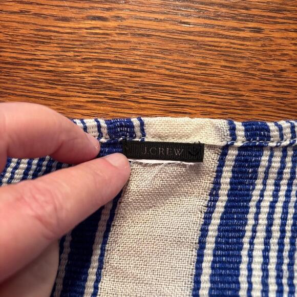 J Crew Wrap Shawl, Blue and White Stripes, Women's One size Boho Peasant - Picture 4 of 6